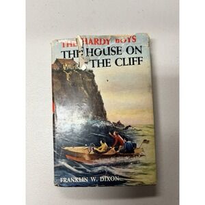 Vintage Hardy Boys House On The Cliff by Franklin Dixon RARE Dust Jacket 1959
